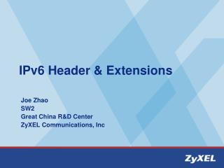 IPv6 Header &amp; Extensions