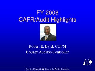 FY 2008 CAFR/Audit Highlights