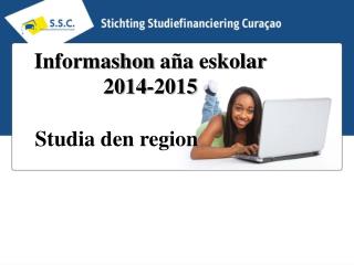 Informashon aña eskolar 2014-2015