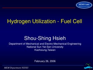 Hydrogen Utilization - Fuel Cell