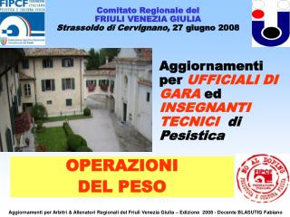 Aggiornamenti per UFFICIALI DI GARA ed INSEGNANTI TECNICI di Pesistica