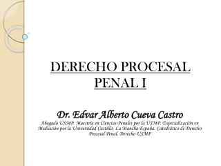 DERECHO PROCESAL PENAL I