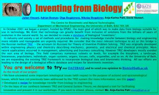 Inventing from Biology