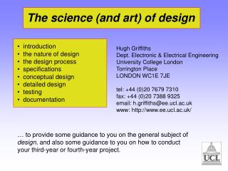 The science (and art) of design