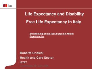 Roberta Crialesi Health and Care Sector ISTAT