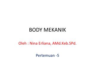 BODY MEKANIK