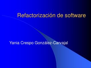 Refactorización de software