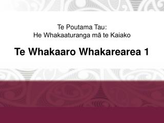 Te Poutama Tau: He Whakaaturanga mā te Kaiako Te Whakaaro Whakarearea 1