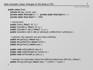 date example (major changes to the book p.191)