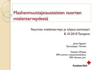 Maahanmuuttajataustaisten nuorten mielenterveydestä