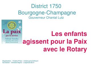 District 1750 Bourgogne-Champagne Gouverneur Chantal Lutz