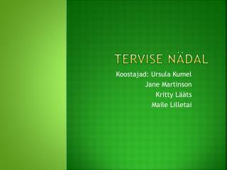 Tervise nädal