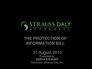 THE PROTECTION OF INFORMATION BILL IN A NUKING