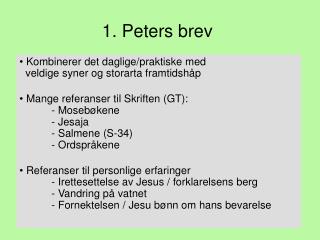 1. Peters brev