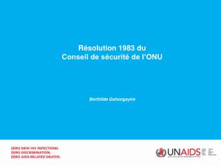 Résolution 1983 du Conseil de sécurité de l’ONU Berthilde Gahongayire