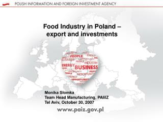 Food Industry in Poland – export and investments