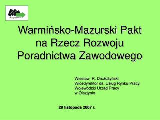 Warmińsko-Mazurski Pakt na Rzecz Rozwoju Poradnictwa Zawodowego