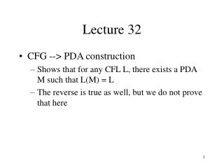 Lecture 32