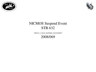 NICMOS Suspend Event STB 632 “ MECH_2_MAX_RETRIES_EXCEEDED” 2008/069