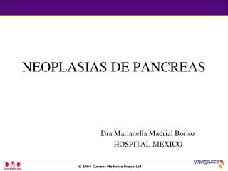 NEOPLASIAS DE PANCREAS