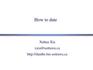 How to date