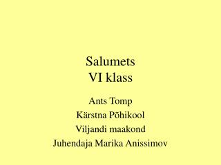 Salumets VI klass