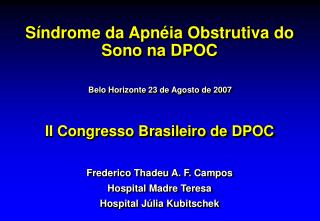 II Congresso Brasileiro de DPOC