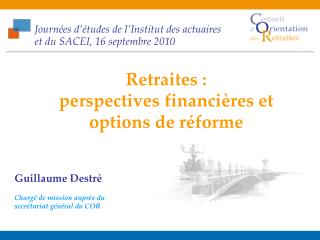 Journées d’études de l’Institut des actuaires et du SACEI, 16 septembre 2010