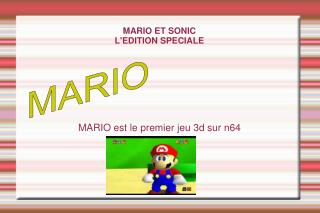 MARIO ET SONIC L'EDITION SPECIALE