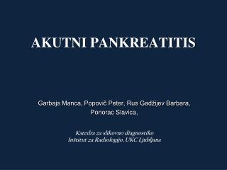 AKUTNI PANKREATITIS