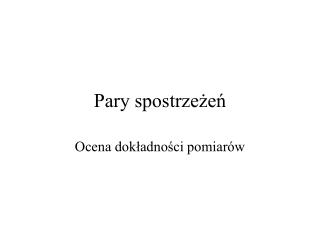 Pary spostrzeżeń