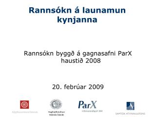 Rannsókn á launamun kynjanna