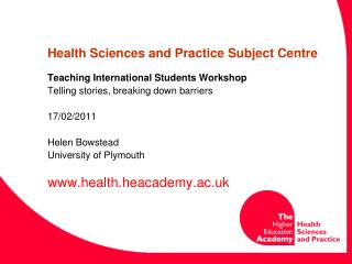 Health Sciences and Practice Subject Centre