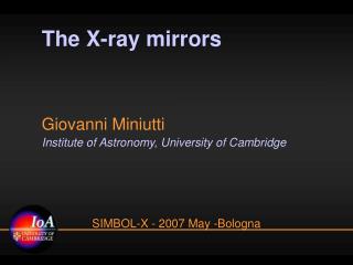 The X-ray mirrors