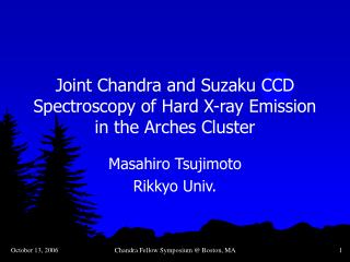 Joint Chandra and Suzaku CCD Spectroscopy of Hard X-ray Emission in the Arches Cluster