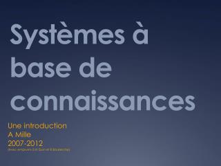 Systèmes à base de connaissances