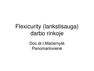 Flexicurity (lankstisauga) darbo rinkoje