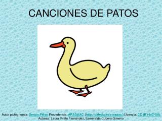 CANCIONES DE PATOS