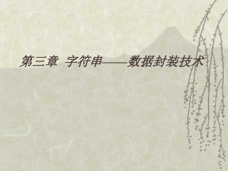 第三章 字符串 —— 数据封装技术