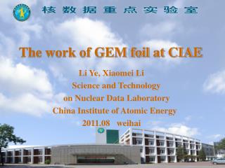 The work of GEM foil at CIAE
