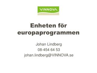 Enheten för europaprogrammen