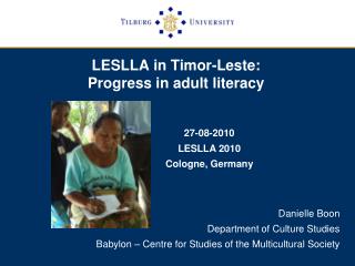 LESLLA in Timor-Leste: Progress in adult literacy