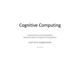 Cognitive Computing