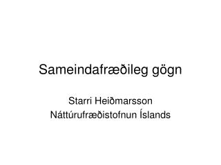 Sameindafræðileg gögn