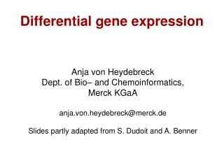 Differential gene expression