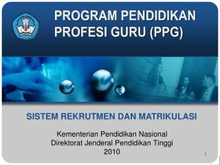 Kementerian Pendidikan Nasional Direktorat Jenderal Pendidikan Tinggi 2010