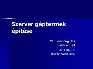 Szerver géptermek építése
