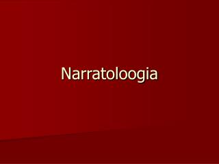 Narratoloogia