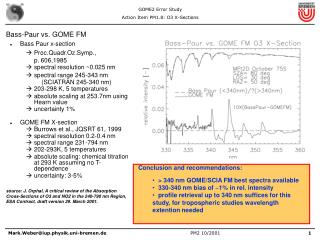 Bass-Paur vs. GOME FM Bass Paur x-section Proc.Quadr.Oz.Symp., p. 606,1985