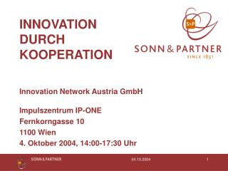 INNOVATION DURCH KOOPERATION